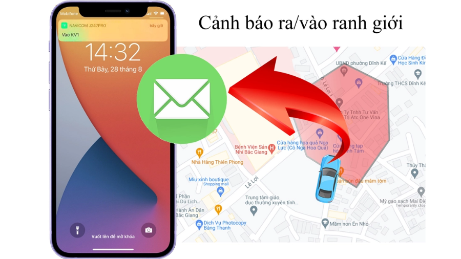 Cảnh báo quản lý phương tiện Navicom J247 Pro